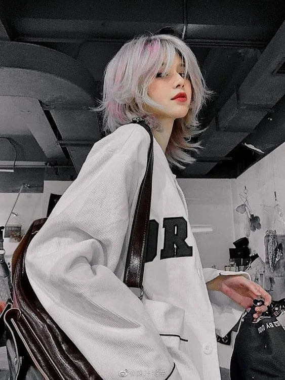 ทรงผม Wolf Cut ย้อมสี ไอเดีย